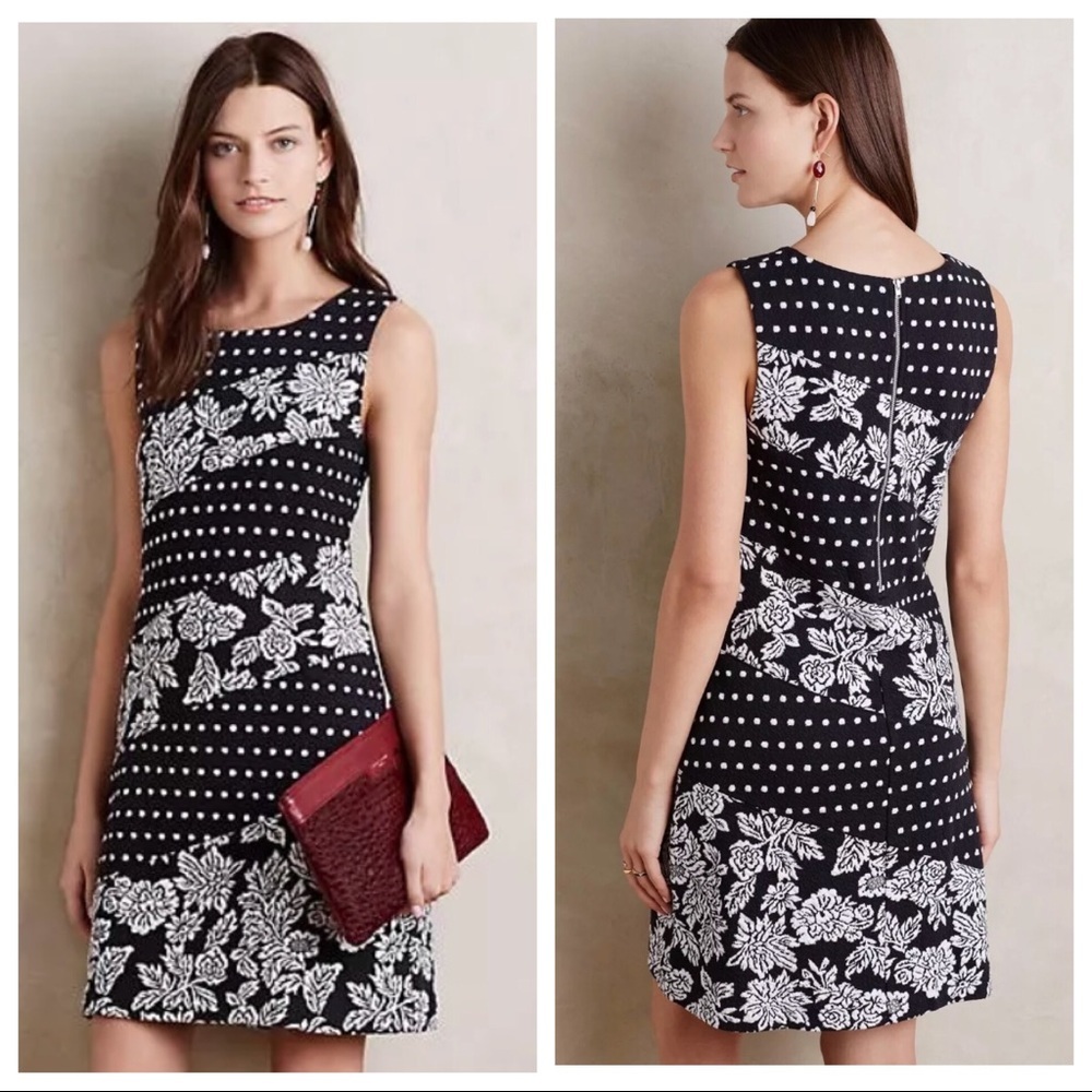 NWT Anthropologie M Effemy Jacquard Shift Dress